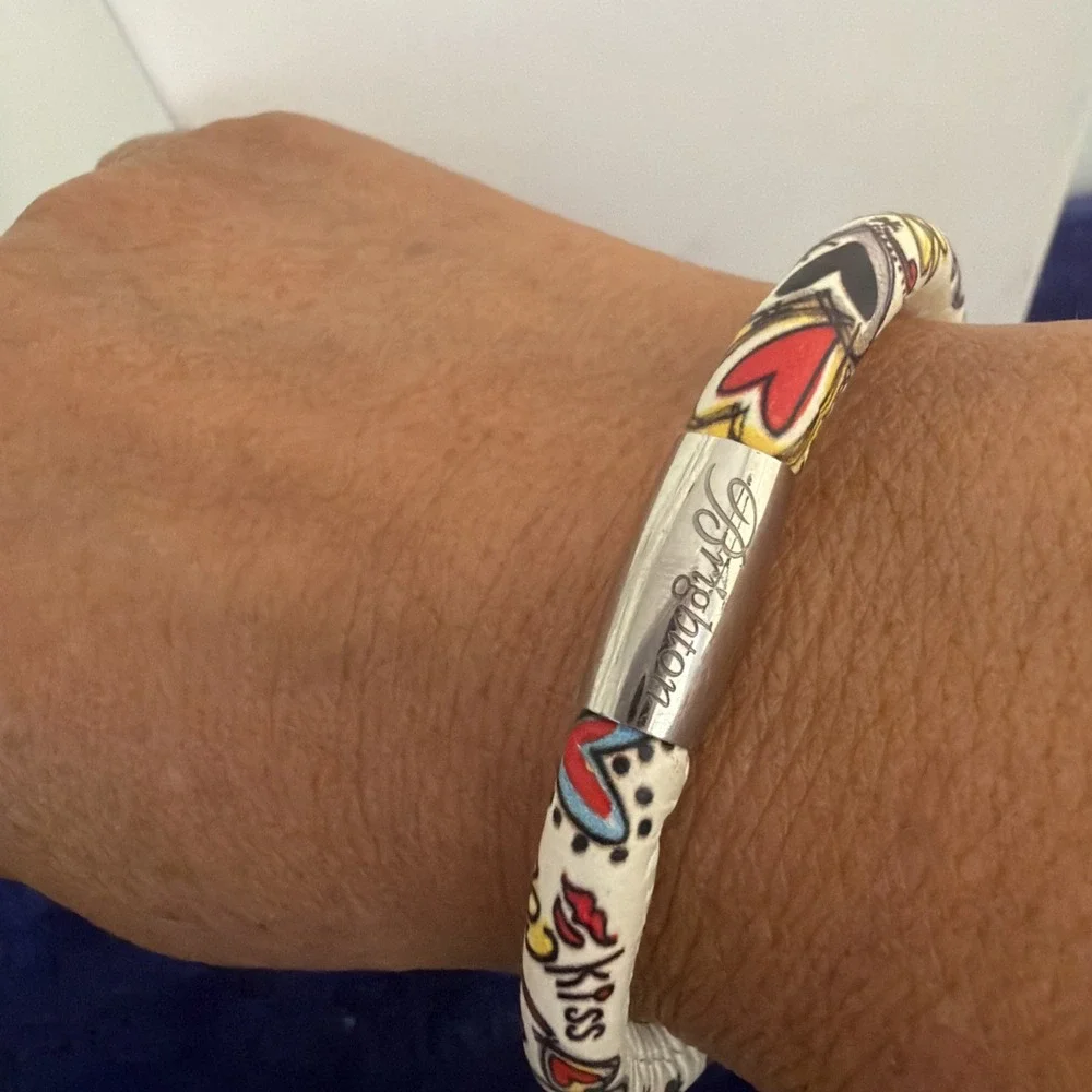 Brighton WOODSTOCK I love You Single Leather Bracelet*8